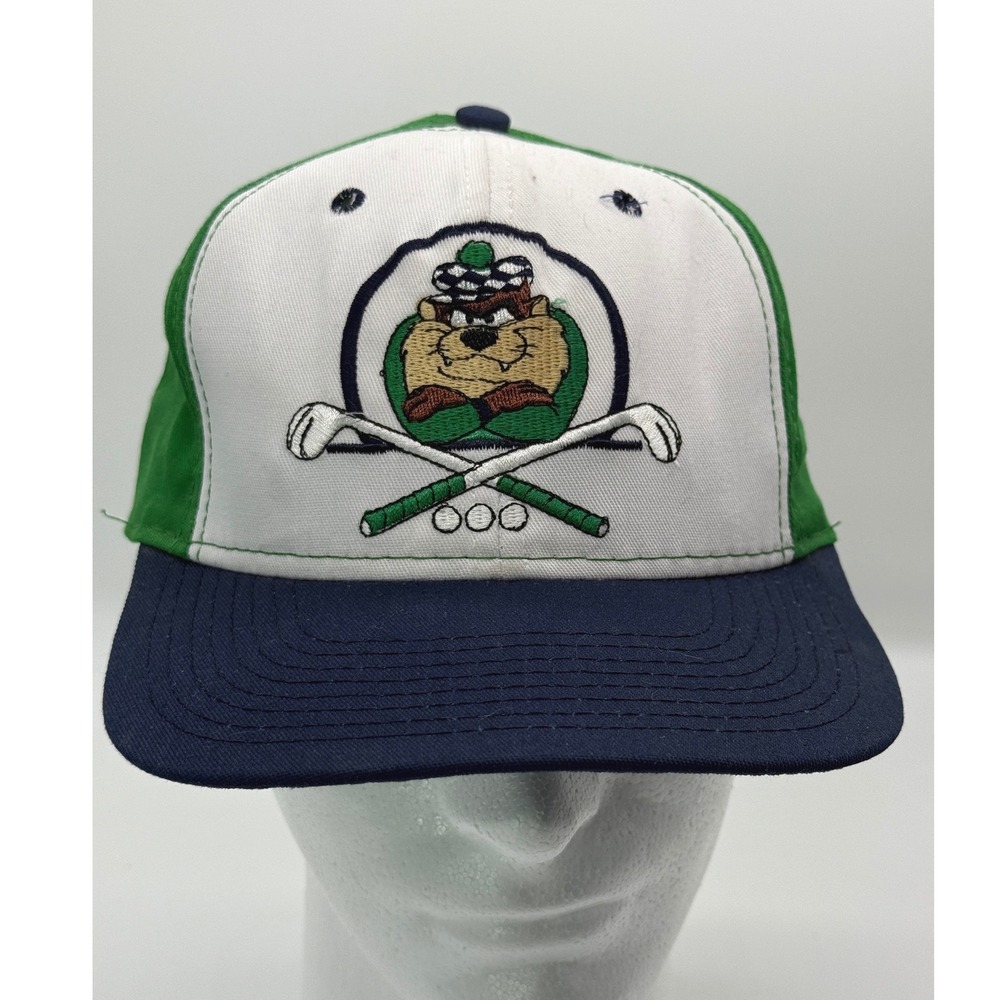 Acme Clothing Taz Golf Hat Mens OSFA Green White 91 Vintage Snapback Warner Bros